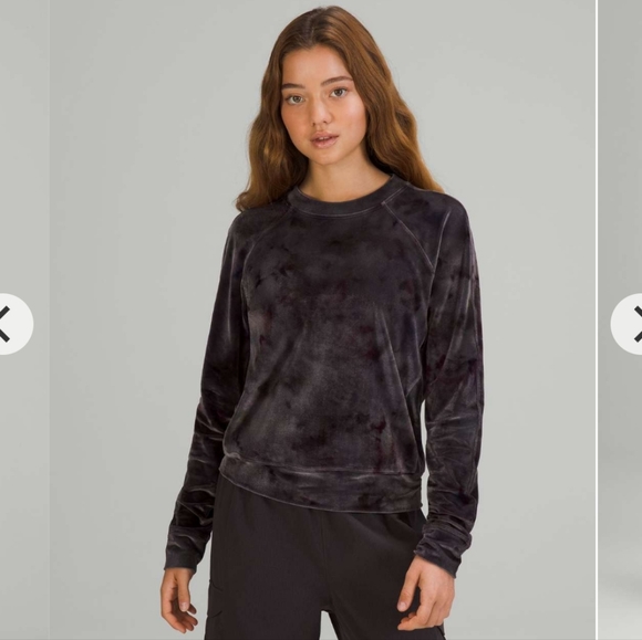 Lululemon Velour Warm Down Crew Interstellar Dark Grey Multi 8 - Picture 1 of 7